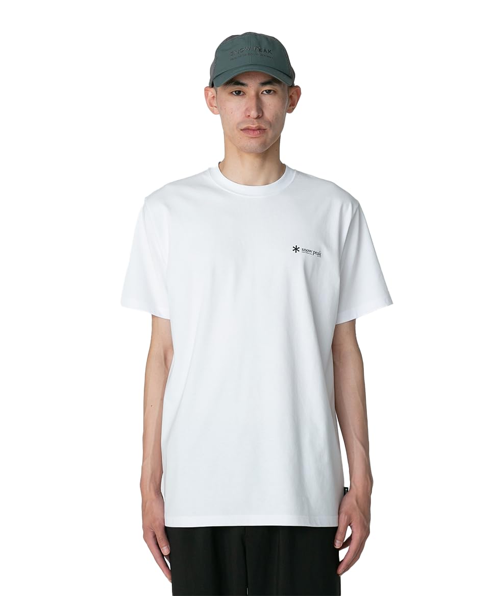 Логотип размер L БЕЛЫЙ Фестиваль Кемпинг Открытый [Снежная вершина] Футболка Футболка TS-25SU101